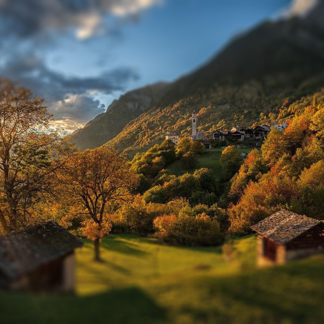 Soglio in the Swiss Bergell